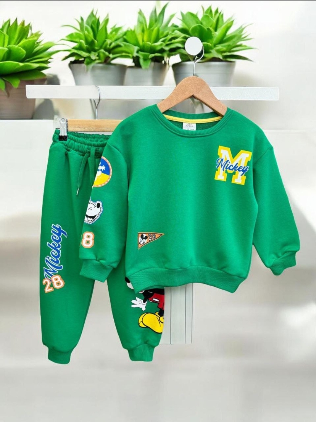 MICKEY MOUSE BASKILI YEŞİL EŞOFMAN TAKIMI