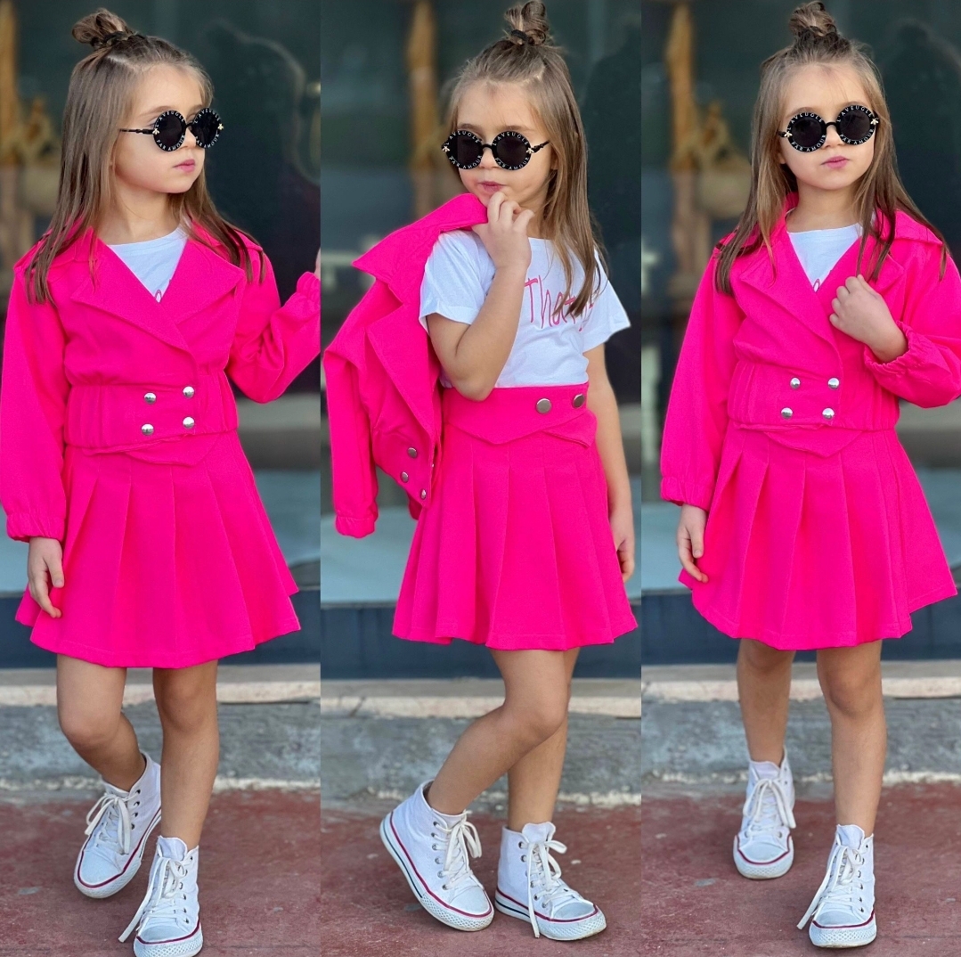 PEMBE 3LÜ KIZ ÇOCUK TAKIM