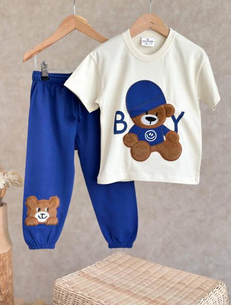BEAR İSLEMELI TİŞÖRT EŞOFMAN TAKIMI