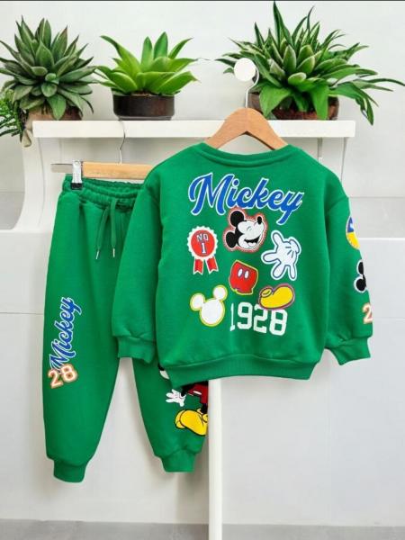 MICKEY MOUSE BASKILI YEŞİL EŞOFMAN TAKIMI